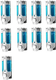 SKS - Clean Home Dispenser with Key Set of 9 pcs 400 ml Gel, Lotion, Soap, Conditioner, Shampoo Dispenser (Steel)