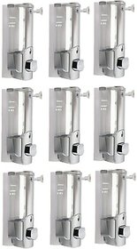 SKS - Clean Home Dispenser with Key Set of 9 pcs 500 ml Gel, Lotion, Soap, Conditioner, Shampoo Dispenser (Steel)