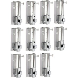 SKS - Clean Home Dispenser with Key Set of 11 pcs 400 ml Gel, Lotion, Soap, Conditioner, Shampoo Dispenser (Steel)