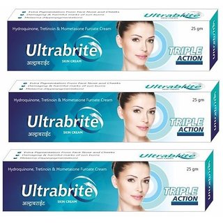 GS Ultrabrite Triple Action Skin Cream For Women- 25 g Each (Set Of 3 Pcs.)