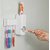 Kaltron Plastic Automatic Toothpaste Dispenser With Tooth Brush Holder For Home And Bathroom Acessories