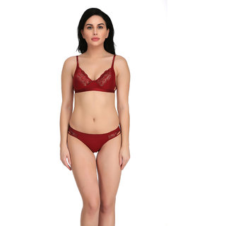  Style List Womens Sexy Bra Panty Set Maroon Colour Selling  Lingerie