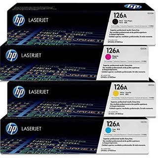 Hp 126A Color Cp1020 Cp1025Nw Toner E310A Ce311A Ce312A Ce313A Cartridges Combo 4 Pack Bcmy Multi Color Toner Black, Magenta, Yellow, Cyan