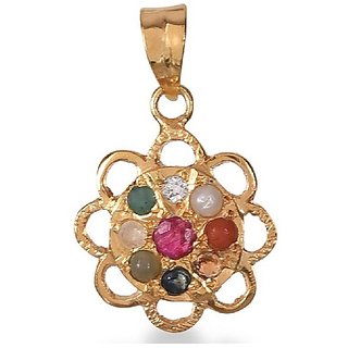                       Navgrah Locket/Pendant Original Navratan Stone Pendant For Women  Girl By Ceylonmine                                              