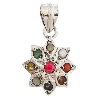                       Navgrah Pendant Original & Unheated Gemstone Navratan Pendant/Locket By Ceylonmine                                              