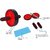 Liboni Double Wheel Red Ab Roller Gym For Exercise Fitness Equipment Workout Ab Exerciser For Men Women