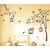 Eja Art Natural Tree PVC Contemporary Theme Brown Wall Sticker (140x110 cm)