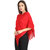Buynewtrend Red Winterwear Women Ladies Girl Woolen Poncho