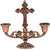 Missmister Copper Vintage Mantle Cross Candle Stand Home Dcor Christian Jesus Item