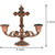 Missmister Copper Vintage Mantle Cross Candle Stand Home Dcor Christian Jesus Item