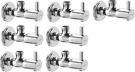 CERA - Angle Valve (Quarter Turn) with Wall Flange Set of 7 pcs Angle Cock Faucet (Wall Mount Installation Type)