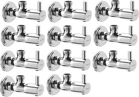 CERA - Angle Valve (Quarter Turn) with Wall Flange Set of 11 pcs Angle Cock Faucet (Wall Mount Installation Type)