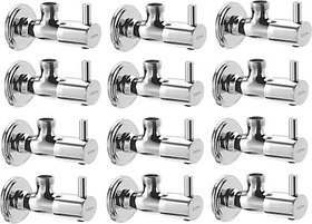 CERA - Angle Valve (Quarter Turn) with Wall Flange Set of 12 pcs Angle Cock Faucet (Wall Mount Installation Type)
