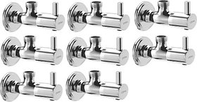 CERA - Angle Valve (Quarter Turn) with Wall Flange Set of 8 pcs Angle Cock Faucet (Wall Mount Installation Type)