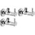 CERA - Angle Cock with Wall Flange Set of 3 pcs Angle Cock Faucet (Wall Mount Installation Type)