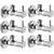 CERA - Angle Cock with Wall Flange Set of 6 pcs Angle Cock Faucet (Wall Mount Installation Type)