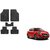 Autoladders Black Heavy Carpet Foot/Floor Mat set of 5 For  Maruti Suzuki New Swift