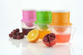 Tagve Mini Hand Press Multi Juicer Fruit Juicer Multi Use Nano Hand Press Juicer Small Size (Multicolor - Pack of 1)