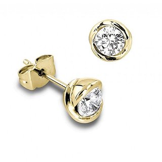 Ceylonmine Natural & Original Diamond Stud Gold Plated Designer Earrings For Women & Girls Ceylonmine Natural & Original Diamond Stud Gold Plated Designer Earrings For Women & Girls