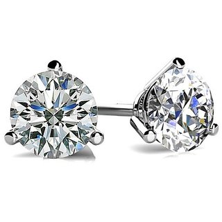                       Ceylonmine- Diamond Silver Earrings Igi American Diamond Stone Stylish Stud Earrings For Women & Girls                                              