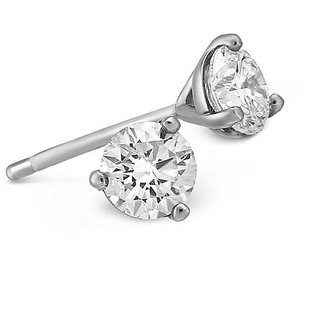                       Ceylonmine Astrological Stone American Diamond Stone Stud Earrings Original  Certified American Diamond Stone Silver Earrings                                              