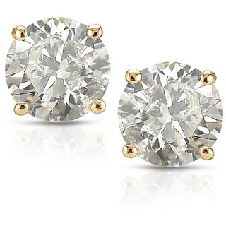                       Ceylonmine 92.5 Sterling Silver American Diamond Earrings Unheated & Lab Certified American Diamond Stud Earrings                                              