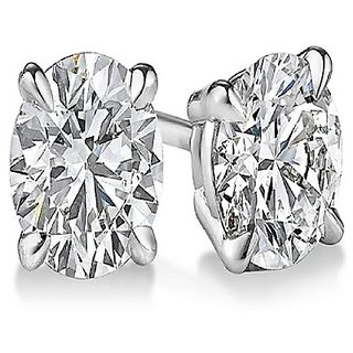 Ceylonmine- American Diamond Silver Earrings Lab Certified & Effective Gemstone Stud Earrings For Women Ceylonmine- American Diamond Silver Earrings Lab Certified & Effective Gemstone Stud Earrings For Women