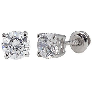                       Ceylonmine- Natural Stone American Diamond Stud Earrings Original  A1 Quality Stone Diamond Earrings For Women  Girls                                              
