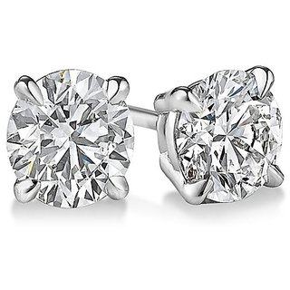 Ceylonmine- Natural American Diamond Silver Plated Earring Lab Certified & Unheated Igi American Diamond Stone Earrings For Girls & Women Ceylonmine- Natural American Diamond Silver Plated Earring Lab Certified & Unheated Igi American Diamond Stone Earrings For Girls & Women