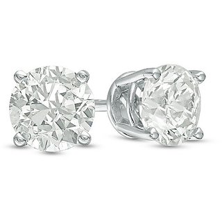 Ceylonmine Original American Diamond Gemstone Stud Silver Earrings For Women & Girls Ceylonmine Original American Diamond Gemstone Stud Silver Earrings For Women & Girls
