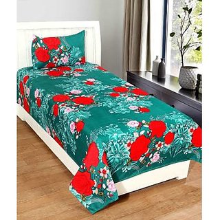 Buy Shakrin 3d Printed Single Bedsheet With 1 Pillow Cover Size 60 X 90 Inches 152 Cm X 228 Cm Online Get Off