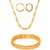 Goldnera Gold-Plated Sachin 24 Inches Chain And Salman Khan Kundal Earring With Gold Adjustable Bracelet For Men/Boys Daily Wear