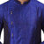 Baga Cut / Angrakha Cotton Silk Regular Fit Self Design Kurta Pajama Set Navy Color