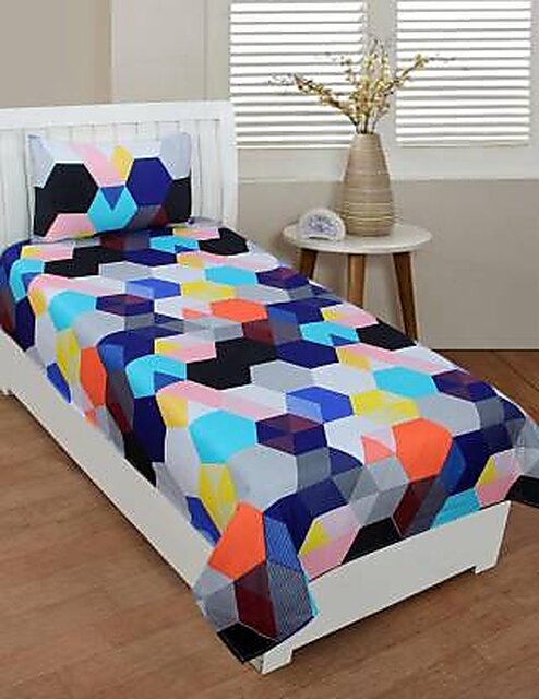 Buy Shakrin 3d Printed Single Bedsheet With 1 Pillow Cover Size 60 X 90 Inches 152 Cm X 228 Cm Online Get 68 Off