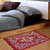 Red Abstract Multipurpose 1 Pc Jute Floor Runner- 122 X 76 Cm By Om Handicrafts