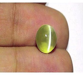 Ceylonmine 6.25 Ratti Lehsunia Gemstone Original  Natural Cats Eye Stone For Unisex