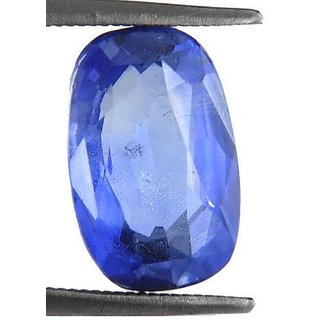                       Ceylonmine- 6.5 Carat Original & Lab Certified Stone Blue Sapphire(Neelam) Unheated & Untreated Precious Loose Gemsotne For Unisex                                              