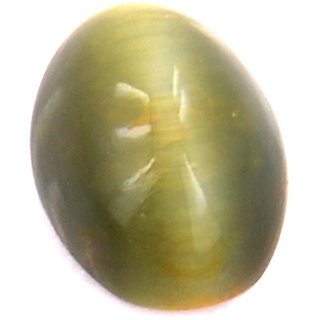                       Natural Cats Eye Stone 5.25 Ratti Original & Lab Certified Gemstone Lehsunia For Unisex By Ceylonmine                                              