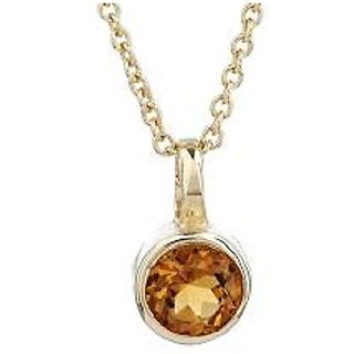                       Ceylonmine Original Citrine Stone Pendant Natural Gemstone 5.00 Carat Pendant/ Locket For Unisex                                              