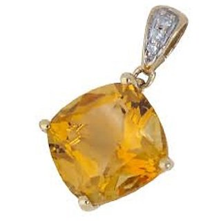                       Ceylonmine 5.50 Carat Citrine Pendant Natural & Unheated Stone Citrine Locket For Unisex                                              