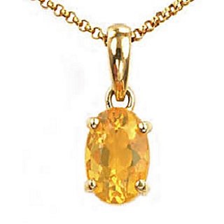                       Ceylonmine Citrine Pendant Natural  Unheated Gemstone 5.25 Carat For Unisex                                              