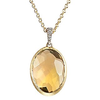                       Ceylonmine Original Citrine Stone Pendant Natural Gemstone 5.00 Carat Pendant/ Locket For Unisex                                              