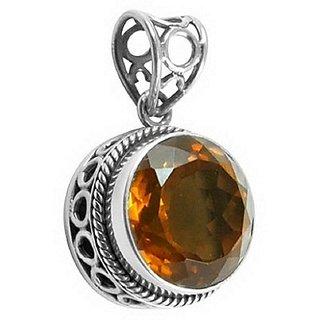                       Ceylonmine 5.50 Carat Citrine Pendant Natural  Unheated Stone Citrine Locket For Unisex                                              