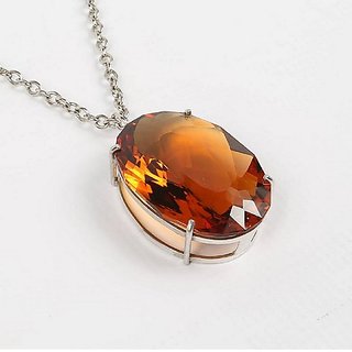                       Ceylonmine 5.50 Carat Citrine Pendant Natural & Unheated Stone Citrine Locket For Unisex                                              