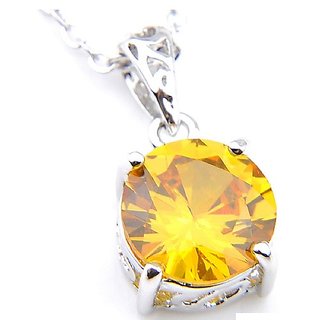                       Ceylonmine 5.50 Carat Citrine Pendant Natural & Unheated Stone Citrine Locket For Unisex                                              