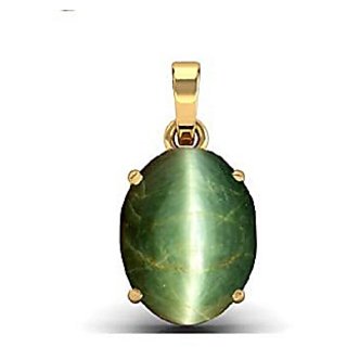                       Ceylonmine Lehunisa Stone 5.00 Ratti Pendant Original Cat's Eye Stone Pendant/ Locket For Unisex                                              