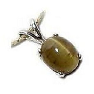 Ceylonmine Lehsunia Pendant Natural Cat's Eye Stone Pendant /Locket For Men & Women 5.25 Ratti Ceylonmine Lehsunia Pendant Natural Cat's Eye Stone Pendant /Locket For Men & Women 5.25 Ratti