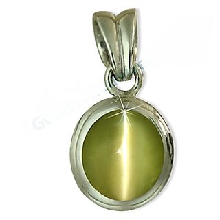 Ceylonmine Natural Cat's Eye Stone 5.25 Ratti Lehsunia Stone Pendant For Unisex Ceylonmine Natural Cat's Eye Stone 5.25 Ratti Lehsunia Stone Pendant For Unisex