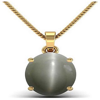 Ceylonmine 5.25 Ratti Cat's Eye Stone Pedant Original & Certiifed Lehsunia Pendant For Unisex Ceylonmine 5.25 Ratti Cat's Eye Stone Pedant Original & Certiifed Lehsunia Pendant For Unisex