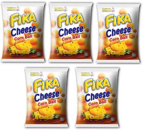 Bika Fika Cheese Flavoured Corn Balls, 70Gms Each - Pack Of 5